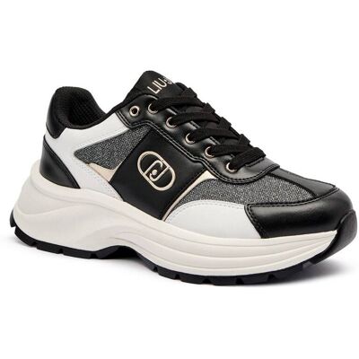 Liu Jo Skórzane sneakersy EVA 02 czarny 39 Liu Jo Skórzane sneakersy EVA 02 czarny 39