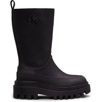 Calvin Klein Jeans Skórzane kalosze czarny 37 Calvin Klein Jeans Skórzane kalosze czarny 37