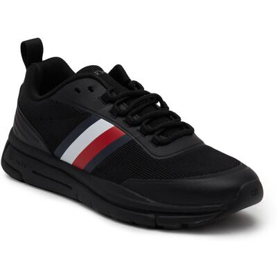 Tommy Hilfiger Sneakersy MODERN RUNNER STRIPES KNIT czarny 42 Tommy Hilfiger Sneakersy MODERN RUNNER STRIPES KNIT czarny 42