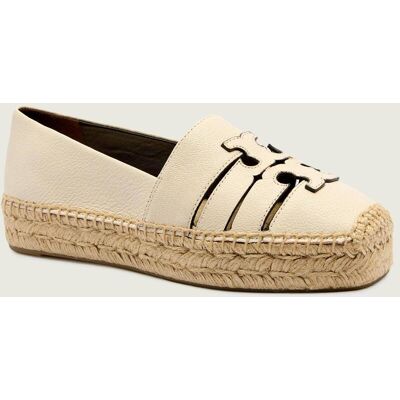 TORY BURCH Skórzane espadryle INES ecru 39,5 TORY BURCH Skórzane espadryle INES ecru 39,5