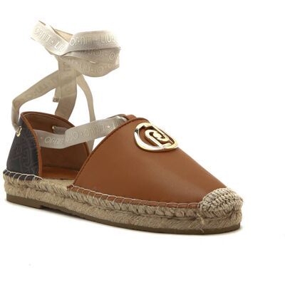 Liu Jo Espadryle VERA 02 z dodatkiem skóry brązowy 36 Liu Jo Espadryle VERA 02 z dodatkiem skóry brązowy 36