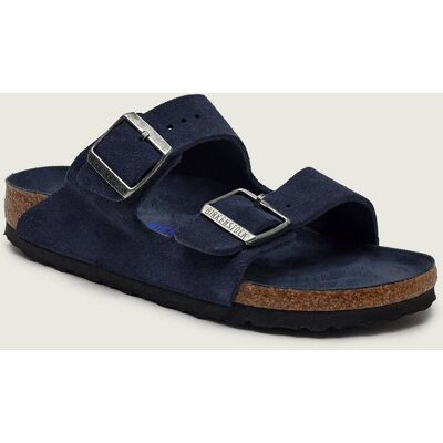 Birkenstock Klapki Arizona narrow fit zamsz granatowy 37 Birkenstock Klapki Arizona narrow fit zamsz granatowy 37