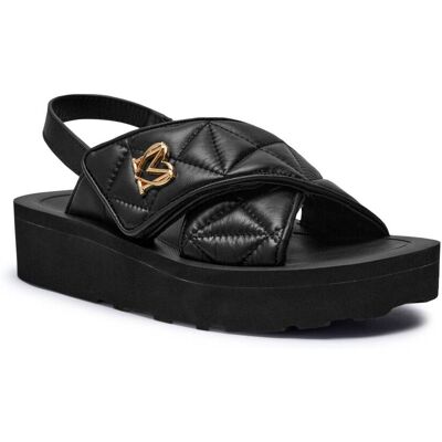 Love Moschino Skórzane sandały czarny 40 Love Moschino Skórzane sandały czarny 40