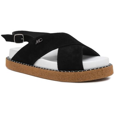 Marc Cain Sandały zamsz czarny 40 Marc Cain Sandały zamsz czarny 40