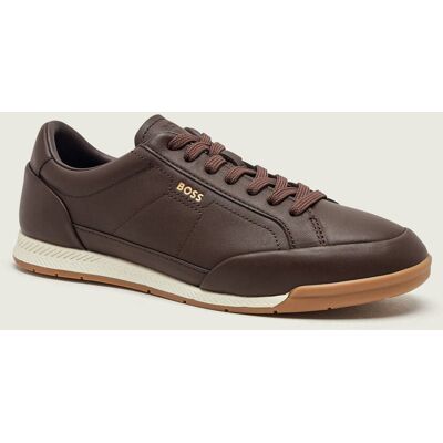Boss BLACK Skórzane sneakersy Nitan_Lowp_lt brązowy 42 Boss BLACK Skórzane sneakersy Nitan_Lowp_lt brązowy 42