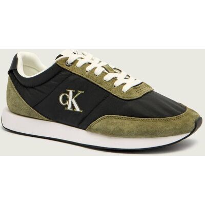 Calvin Klein Sneakersy RETRO z dodatkiem skóry czarny 41 Calvin Klein Sneakersy RETRO z dodatkiem skóry czarny 41