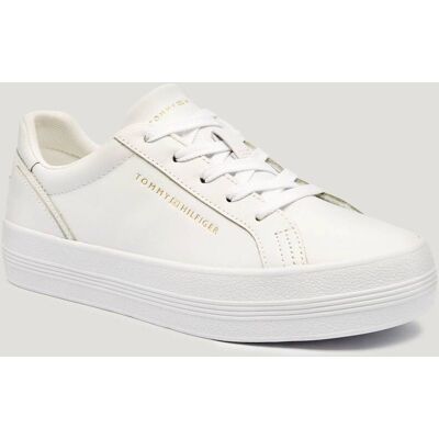 Tommy Hilfiger Skórzane sneakersy biały 39 Tommy Hilfiger Skórzane sneakersy biały 39