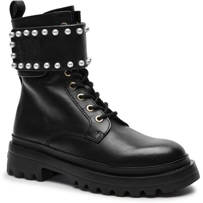 Love Moschino Skórzane botki czarny 38 Love Moschino Skórzane botki czarny 38