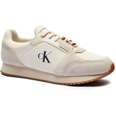 Calvin Klein Jeans Sneakersy RETRO SOCK RUNNER z dodatkiem skóry beżowy 43 Calvin Klein Jeans Sneakersy RETRO SOCK RUNNER z dodatkiem skóry beżowy 43