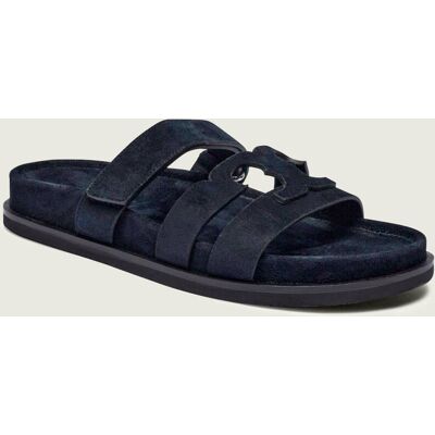 TORY BURCH Klapki Ines zamsz granatowy 36 TORY BURCH Klapki Ines zamsz granatowy 36