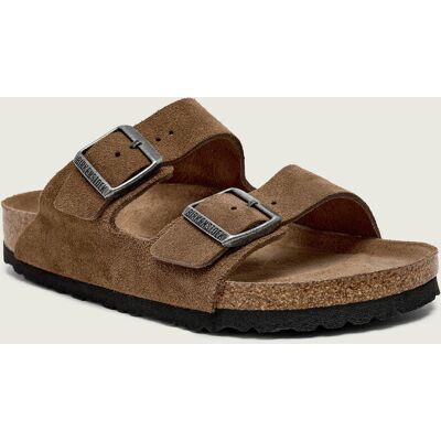 Birkenstock Klapki Arizona SFB LEVE zamsz narrow fit brązowy 39 Birkenstock Klapki Arizona SFB LEVE zamsz narrow fit brązowy 39