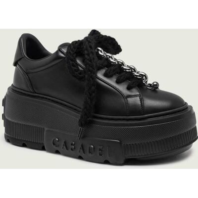 Casadei Skórzane sneakersy Salento czarny 36 Casadei Skórzane sneakersy Salento czarny 36