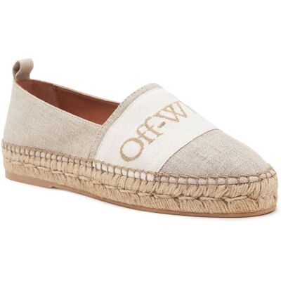 OFF-WHITE Espadryle z dodatkiem skóry beżowy 37 OFF-WHITE Espadryle z dodatkiem skóry beżowy 37