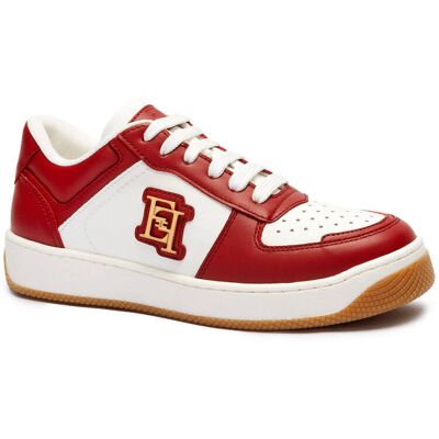 Elisabetta Franchi Skórzane sneakersy czerwony 36 Elisabetta Franchi Skórzane sneakersy czerwony 36