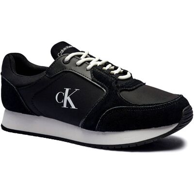 Calvin Klein Jeans Sneakersy RETRO SOCK RUNNER z dodatkiem skóry czarny 44 Calvin Klein Jeans Sneakersy RETRO SOCK RUNNER z dodatkiem skóry czarny 44