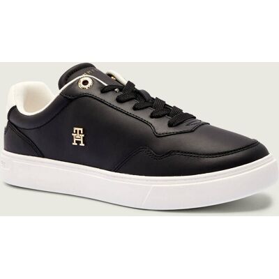 Tommy Hilfiger Skórzane sneakersy ESSENTIAL czarny 38 Tommy Hilfiger Skórzane sneakersy ESSENTIAL czarny 38