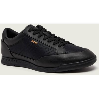 Boss BLACK Skórzane sneakersy Nitan_Lowp_nymnal czarny 44 Boss BLACK Skórzane sneakersy Nitan_Lowp_nymnal czarny 44