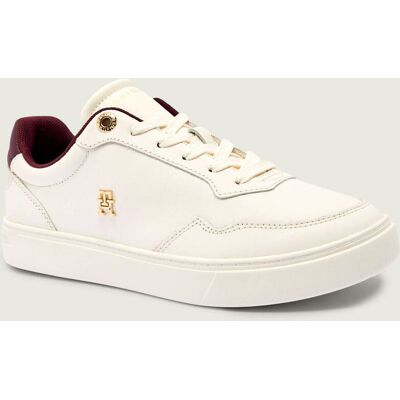 Tommy Hilfiger Skórzane sneakersy ESSENTIAL ecru 36 Tommy Hilfiger Skórzane sneakersy ESSENTIAL ecru 36