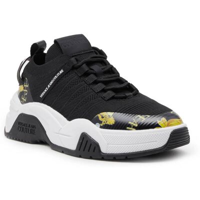 Versace Jeans Couture Sneakersy z dodatkiem skóry czarny 39 Versace Jeans Couture Sneakersy z dodatkiem skóry czarny 39
