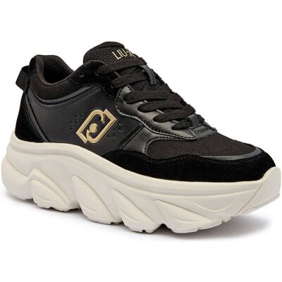 Liu Jo Skórzane sneakersy STEFFY 01 czarny 40 Liu Jo Skórzane sneakersy STEFFY 01 czarny 40