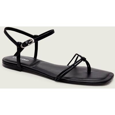 Calvin Klein Sandały z dodatkiem skóry czarny 36 Calvin Klein Sandały z dodatkiem skóry czarny 36