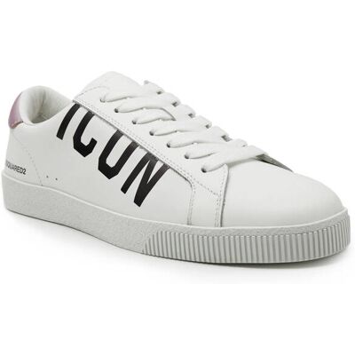 Dsquared2 Skórzany trampki biały 36 Dsquared2 Skórzany trampki biały 36