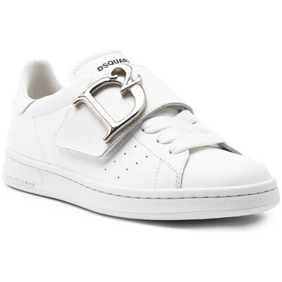 Dsquared2 Skórzane trampki biały 39 Dsquared2 Skórzane trampki biały 39