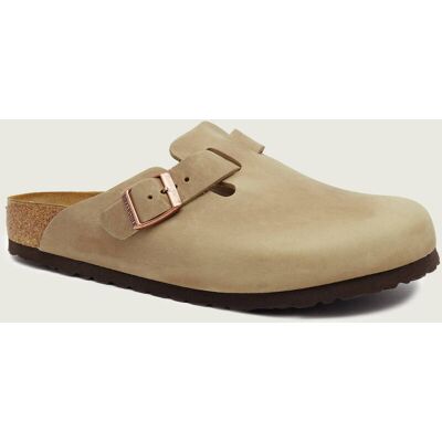 Birkenstock Mule Boston zamsz regular fit beżowy 46 Birkenstock Mule Boston zamsz regular fit beżowy 46