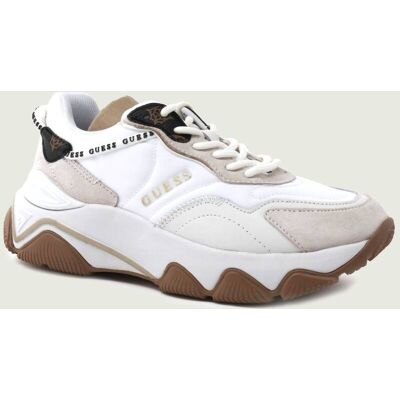 Guess Sneakersy MICOLA zamsz z dodatkiem skóry biały 40 Guess Sneakersy MICOLA zamsz z dodatkiem skóry biały 40