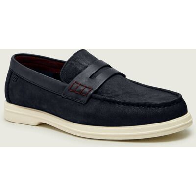 Tommy Hilfiger Skórzane loafersy HILFIGER MIX granatowy 44 Tommy Hilfiger Skórzane loafersy HILFIGER MIX granatowy 44