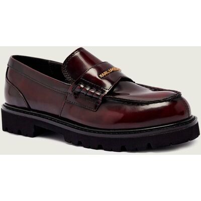 Karl Lagerfeld Skórzane loafersy LOWELL bordowy 36 Karl Lagerfeld Skórzane loafersy LOWELL bordowy 36