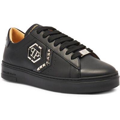 Philipp Plein Skórzane sneakersy Arrow Force czarny 43 Philipp Plein Skórzane sneakersy Arrow Force czarny 43