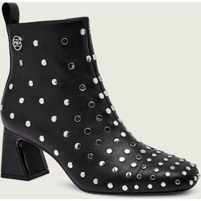 Karl Lagerfeld Skórzane botki na słupku BEATA czarny 36 Karl Lagerfeld Skórzane botki na słupku BEATA czarny 36