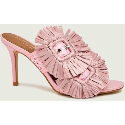 Kurt Geiger Klapki na szpilce Raffia Buckle różowy 41 Kurt Geiger Klapki na szpilce Raffia Buckle różowy 41