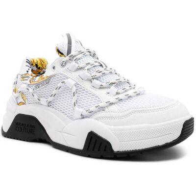 Versace Jeans Couture Sneakersy z dodatkiem skóry biały 41 Versace Jeans Couture Sneakersy z dodatkiem skóry biały 41
