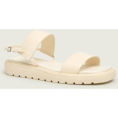 Calvin Klein Skórzane sandały ecru 38 Calvin Klein Skórzane sandały ecru 38