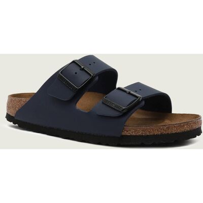 Birkenstock Klapki Arizona narrow fit z dodatkiem skóry granatowy 37 Birkenstock Klapki Arizona narrow fit z dodatkiem skóry granatowy 37