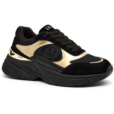 Liu Jo Sneakersy LJ01 01 z dodatkiem skóry czarny 39 Liu Jo Sneakersy LJ01 01 z dodatkiem skóry czarny 39