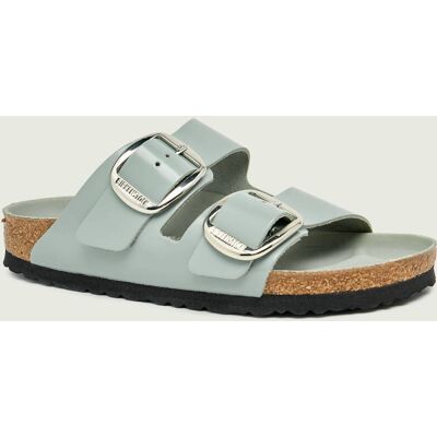 Birkenstock Skórzane klapki Arizona narrow fit zielony 37 Birkenstock Skórzane klapki Arizona narrow fit zielony 37
