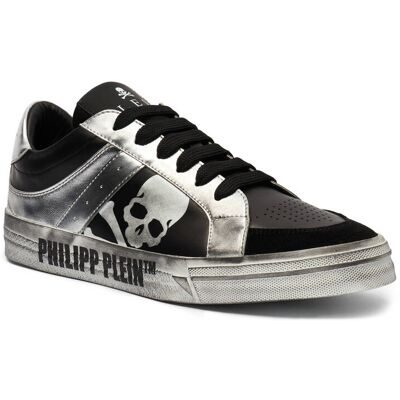 Philipp Plein Sneakersy Retrokickz zamsz srebrny 40 Philipp Plein Sneakersy Retrokickz zamsz srebrny 40