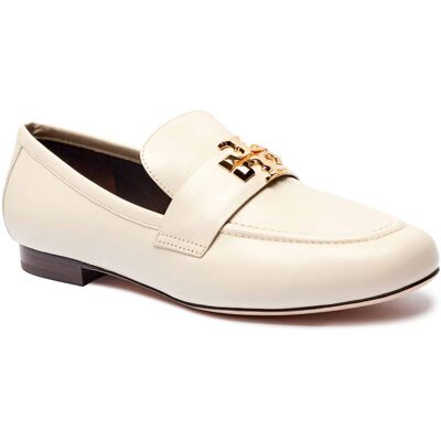 TORY BURCH Skórzane loafersy ELEANOR beżowy 40 TORY BURCH Skórzane loafersy ELEANOR beżowy 40