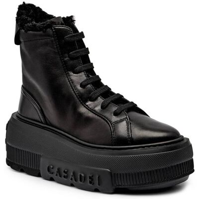 Casadei Skórzane sneakersy Nexus Aplsenales z dodatkiem wełny czarny 36 Casadei Skórzane sneakersy Nexus Aplsenales z dodatkiem wełny czarny 36