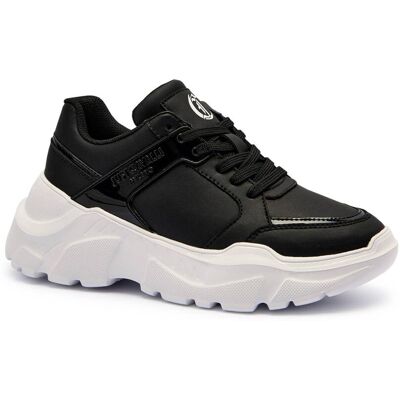 Just Cavalli Skórzane sneakersy czarny 39 Just Cavalli Skórzane sneakersy czarny 39