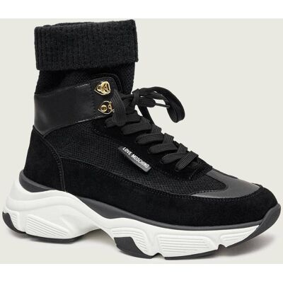 Love Moschino Sneakersy STARDUST60 zamsz czarny 38 Love Moschino Sneakersy STARDUST60 zamsz czarny 38