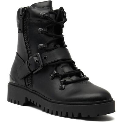 Guess Botki OKLEE z dodatkiem skóry czarny 36 Guess Botki OKLEE z dodatkiem skóry czarny 36