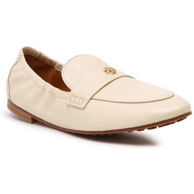 TORY BURCH Skórzane mokasyny Ballet loafer kremowy 41 TORY BURCH Skórzane mokasyny Ballet loafer kremowy 41