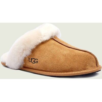 UGG Ocieplane obuwie domowe W SCUFFETTE II shearling z dodatkiem wełny zamsz brązowy 38 UGG Ocieplane obuwie domowe W SCUFFETTE II shearling z dodatkiem wełny zamsz brązowy 38