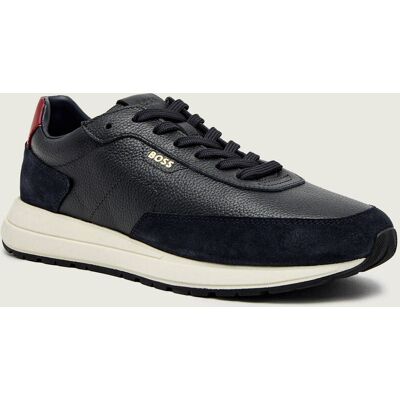 Boss BLACK Skórzane sneakersy Vinston_Runn_sdgrlt granatowy 45 Boss BLACK Skórzane sneakersy Vinston_Runn_sdgrlt granatowy 45