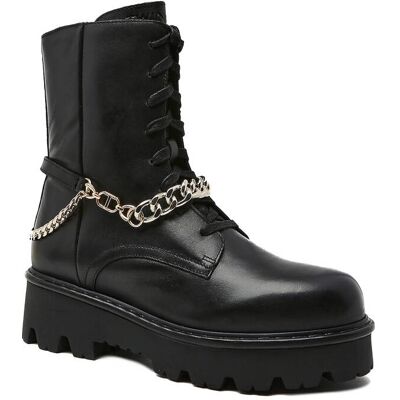 TWINSET Skórzane botki czarny 40 TWINSET Skórzane botki czarny 40