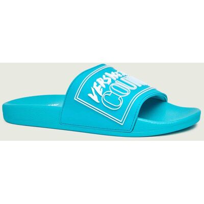 Versace Jeans Couture Klapki FONDO SLIDE DIS.41 turkusowy 40 Versace Jeans Couture Klapki FONDO SLIDE DIS.41 turkusowy 40